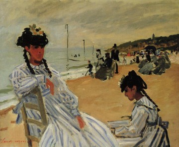 En la playa de Trouville Claude Monet Pinturas al óleo